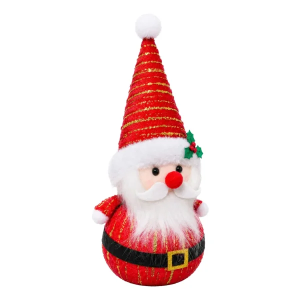 Muñeco Papa Noel Navidad Adorno Navideño Decorativo 30x14cm Rojo