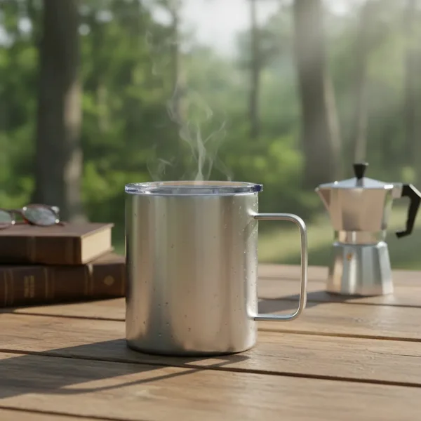 Vaso Térmico Taza De Acero Inoxidable Con Tapa 360ml