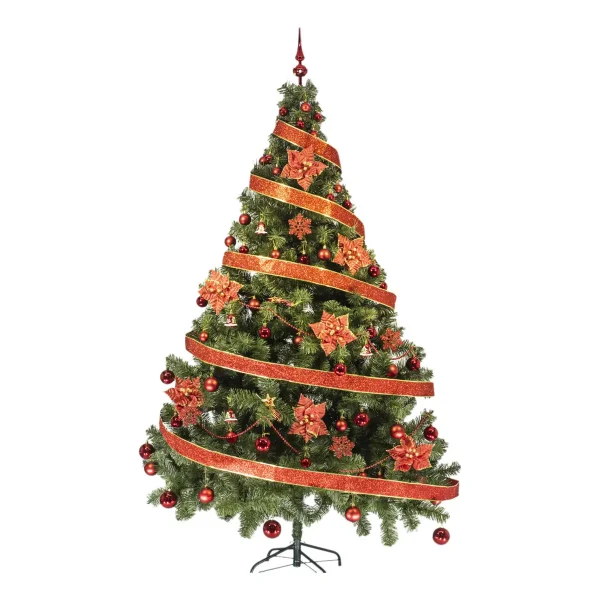 Arbol De Navidad Tronador Lujo 2,10mts Con Adornos Kit X60