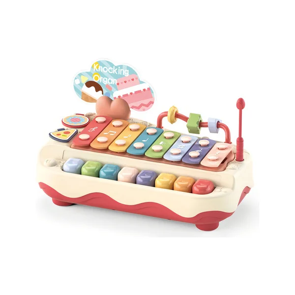 Piano Xilófono Expreso Polar Infantil 8 Teclas Juguete Musical Plástico Blanco