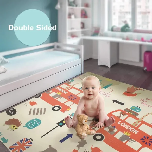Alfombra Antigolpes Reversible Bebe Plegable 120x180cm
