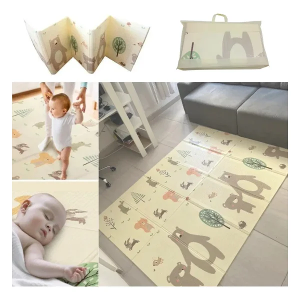 Alfombra Antigolpes Reversible Bebe Plegable 120x180cm