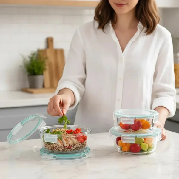 Taper Contenedor Hermético 1000ml Microondas Horno Freezer Transparente
