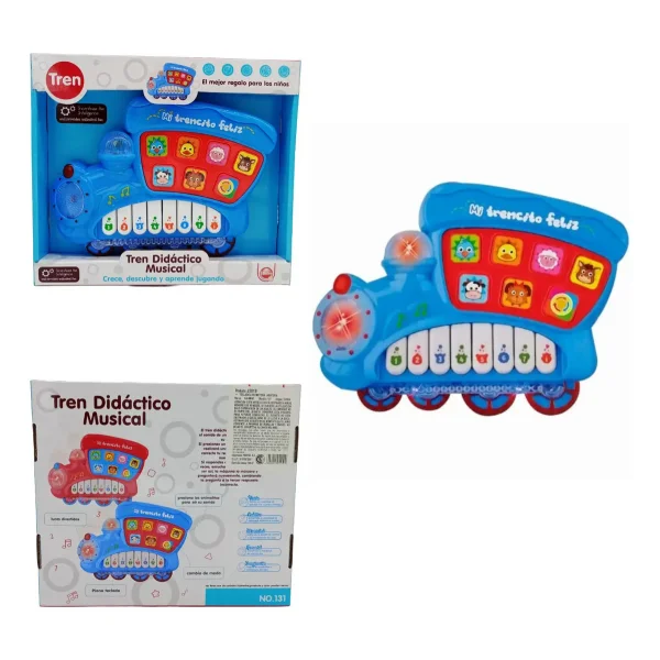 Locomotora Musical Piano Con Sonidos Animales Juguete