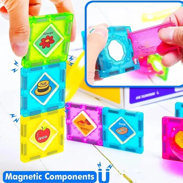 Bloques Magneticos 47 Piezas Laberinto De Bolitas Para Armar Multicolor