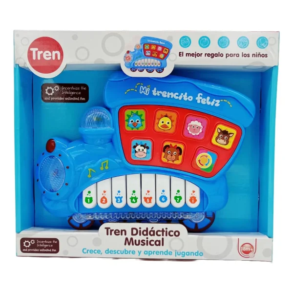 Locomotora Musical Piano Con Sonidos Animales Juguete