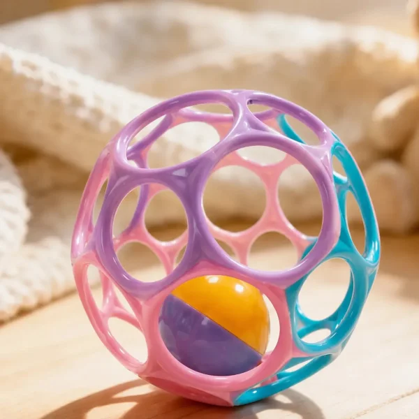 Pelota De Agarre Sonajero Juguete Sensorial Bebe Multicolor Rosa