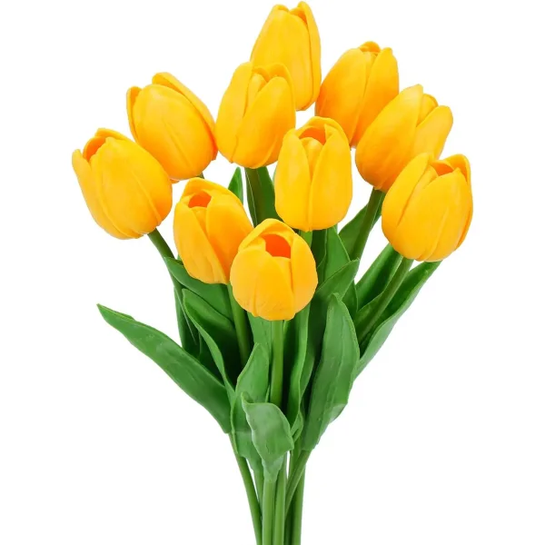 Tulipan Artificial Flores Artificiales Decoracion Ramo X10