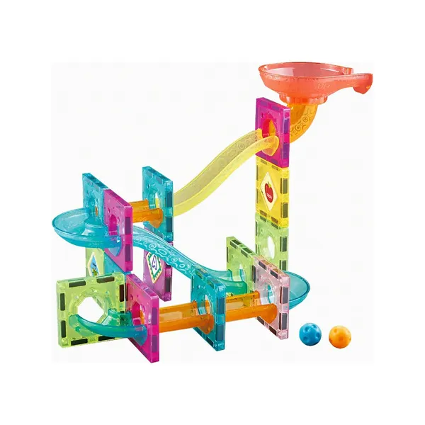 Bloques Magneticos 47 Piezas Laberinto De Bolitas Para Armar