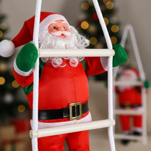 Papá Noel Trepador Escalera Colgante Deco Navidad Adorno Rojo