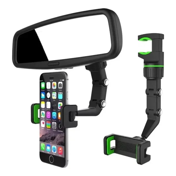 Soporte Celular Espejo Retrovisor Auto Giratorio 360°