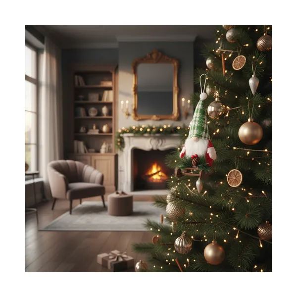 Adornos Navideños Gnomo Con Trineo Colgante Arbol De Navidad