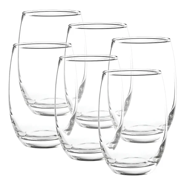 Set De 6 Vasos De Vidrio Altos