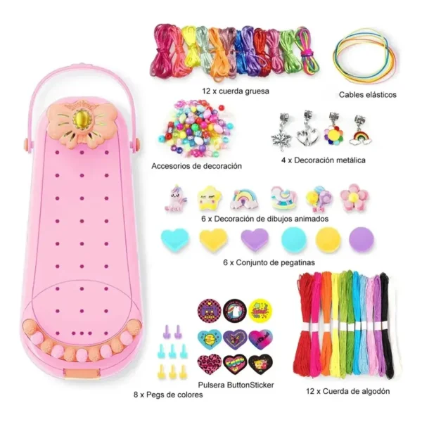 Kit Armado Pulseras Telar Mostacillas Cuentas Amistad Nenas