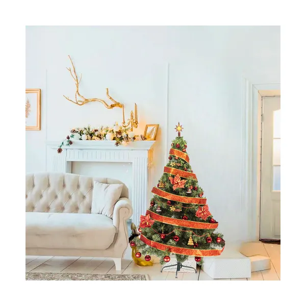 Arbol Navidad Tronador 1,50mts + Kit 40 Rojo Cybermonday