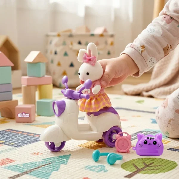 Set Conejita Cute Bunny Scooter Juguete Accesorios Niña
