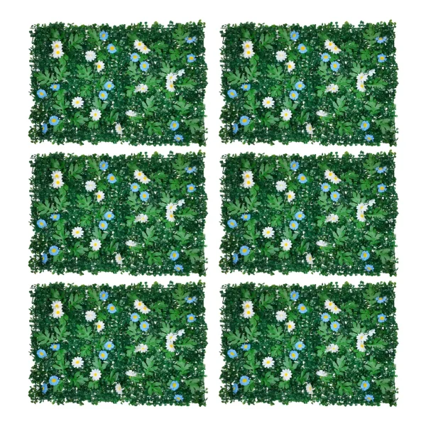 Jardin Vertical Muro Verde Césped Pared Con Flores 65x40cm Verde