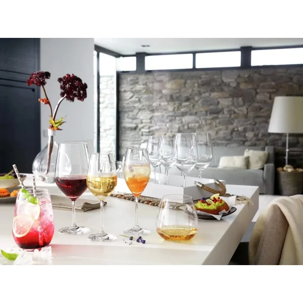 Set X6 Vasos Vidrio Whisky Tragos Sin Pie Transparente 385ml Transparente