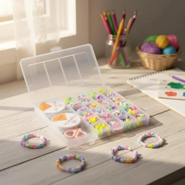 Kit Armado De Pulseras Bijouterie Con Tanzas Niñas Pastel