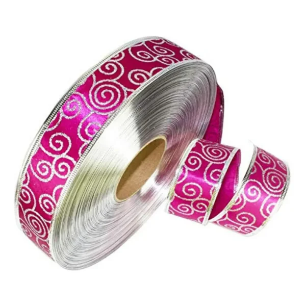 Cintas Navideñas Adornos Glitter 5cm 2,70mts Navidad
