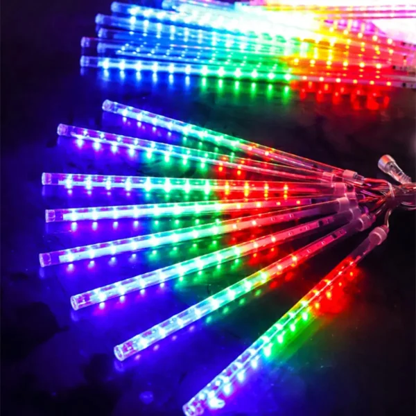 Luces Led Lluvia Meteoro 3mt X8 Tubos 220v Interconectable