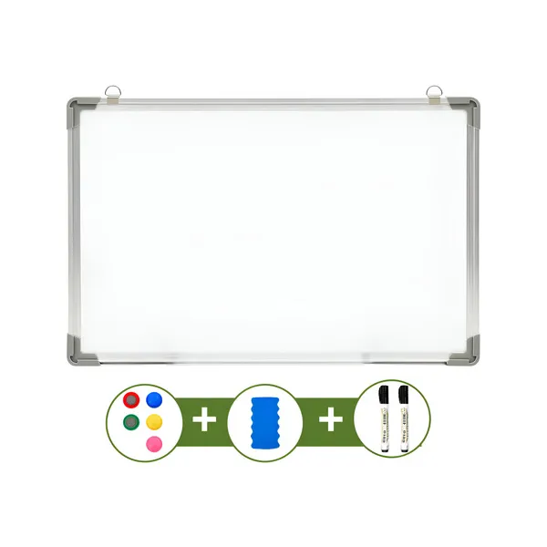 Pizarra Blanca Magnética 60x80cm Pizarrón Con Accesorios