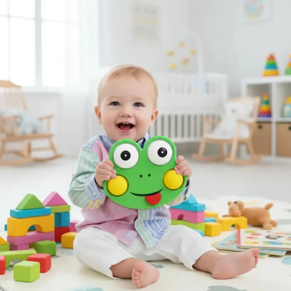 Pop It Rana Juguete Sensorial Silicona Antiestrés Bebe Verde