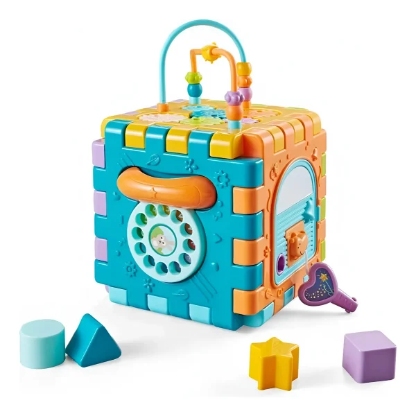 Juguete Montessori Educativo Cubo Didáctico Musical Bebe Multicolor