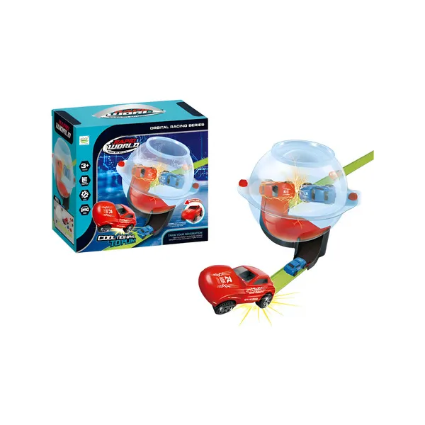 Pista De Autos Lanzador Vuelta 360 Grados Loop Para Armar