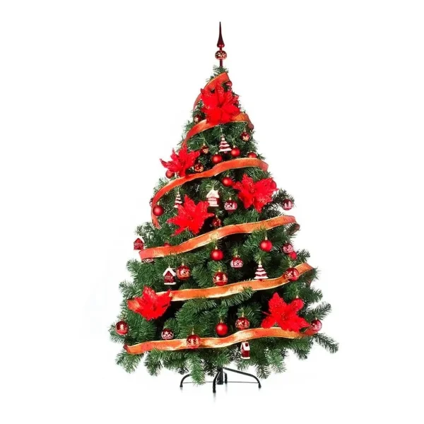Arbol de Navidad Montañes Deluxe 1.80mts Con Adornos Kit X60