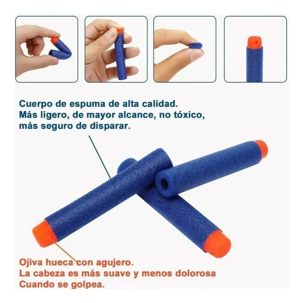 Dardos X100 Unidades Proyectiles Repuesto Compatible Nerf