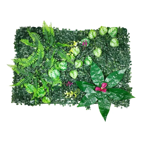 Jardín Vertical Cesped Flores Muro Artificial Verde Pack X10 Verde