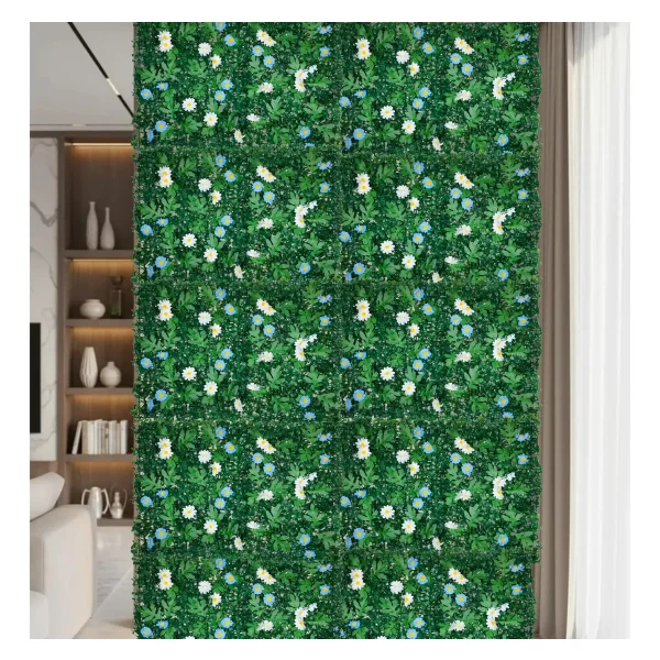 Jardin Vertical Muro Verde Césped Pared Con Flores 65x40cm Verde