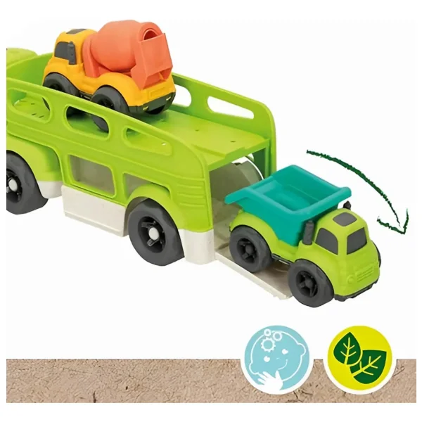 Camion Mosquito Rojo 30cm Juguete 2 Autitos Construccion
