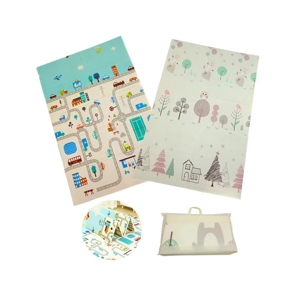 Alfombra Antigolpes Reversible Bebe Plegable 120x180cm