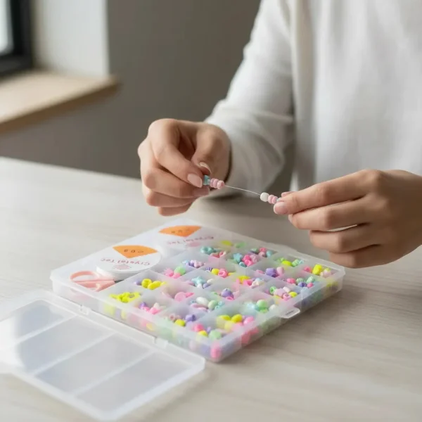 Kit Armado De Pulseras Bijouterie Con Tanzas Niñas Pastel