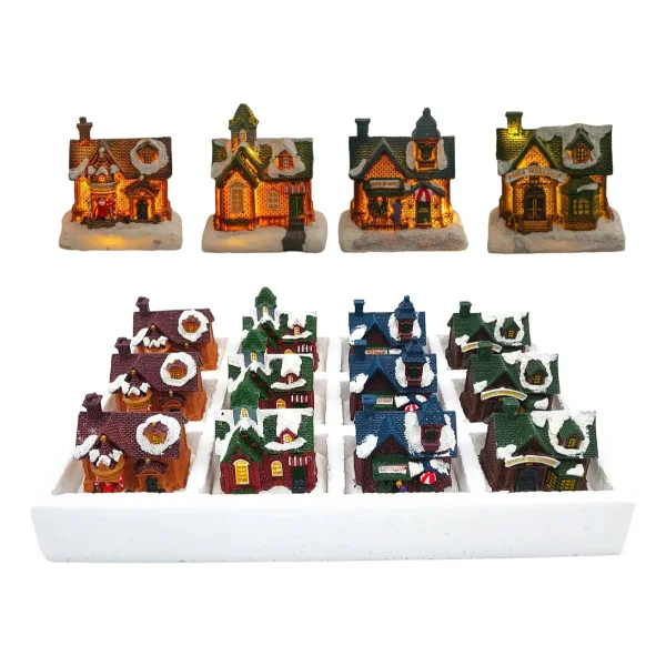 Casa Christmas Village Casita Navideña C/luz Deco A Pila X1
