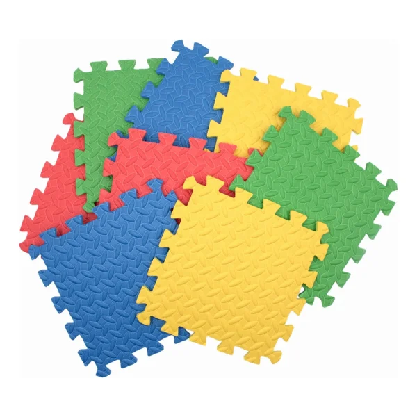 Piso Goma Eva Encastrable Pack X12 Gym Bebes Niños 10mm Multicolor