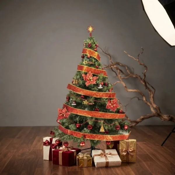 Arbol De Navidad Tronador Lujo 1,50mts Con Adornos Kit X40