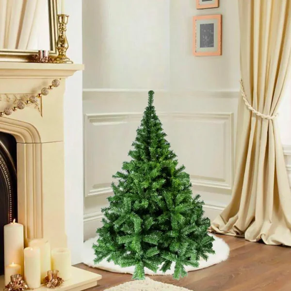 Arbol De Navidad Verde Canadian Luxury 1,30 Mts Con Base Metalica