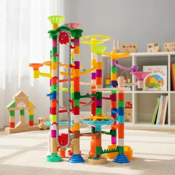 Laberinto De Bolitas Con Elevador 236 Pz Construcción Niños Multicolor