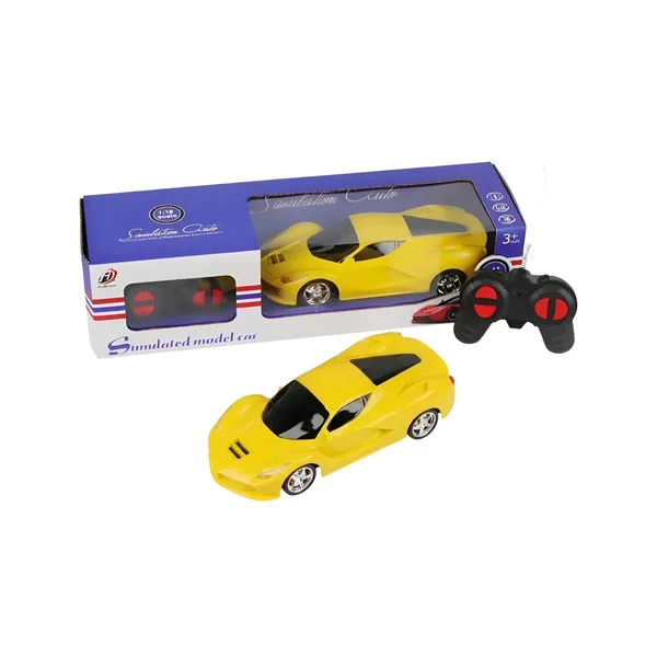 Auto Deportivo A Control Remoto Ferrari Juguete Escala 1:18 Amarillo