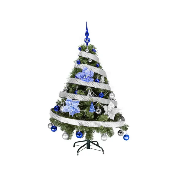 Arbol Navidad Tronador 1,20 + Kit 30 Azul Plata Black Friday