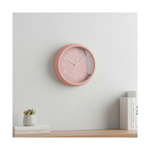 Reloj Decoración Pared De Metal C/vidrio 24cm A Pila