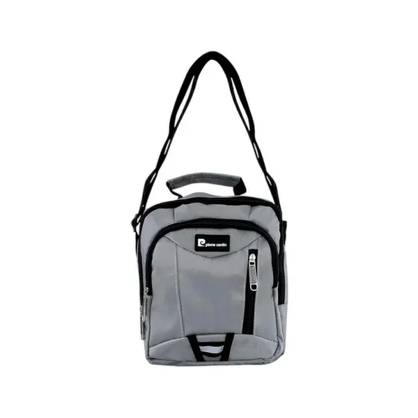 Morral Hombre Bandolera Organizador Bolsito Casual Urbana Gris Lisa