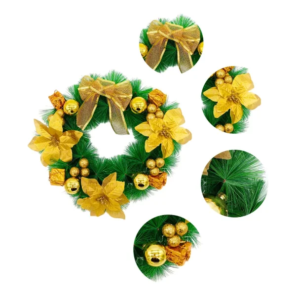 Corona De Navidad Verde Con Bayas  Fabesa (30 )
