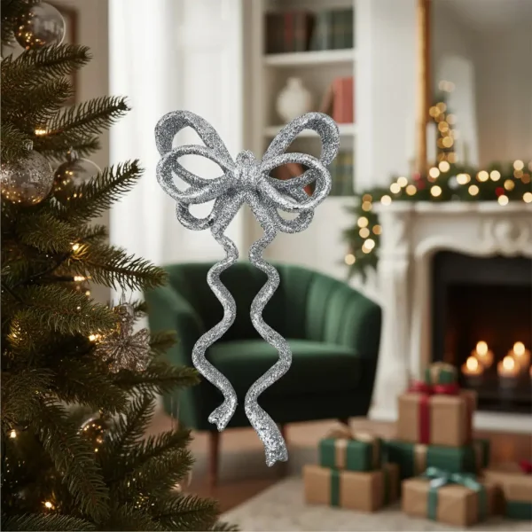 Adorno Navideño Colgante Moño X2 Decoración Navidad