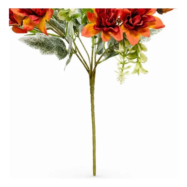 Ramo De Flores Artificiales Dalia 30cm Deco Hogar Pack X3 Rosa