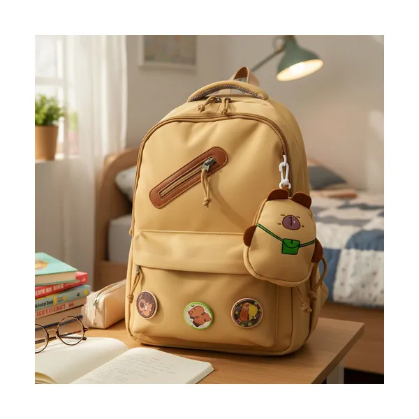 Mochila Infantil Escolar Urbana Capibara Con Monedero