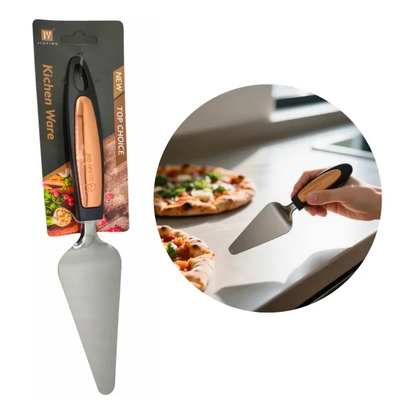 Espatula Para Torta Pizza Reposteria De Acero Inoxidable Negro